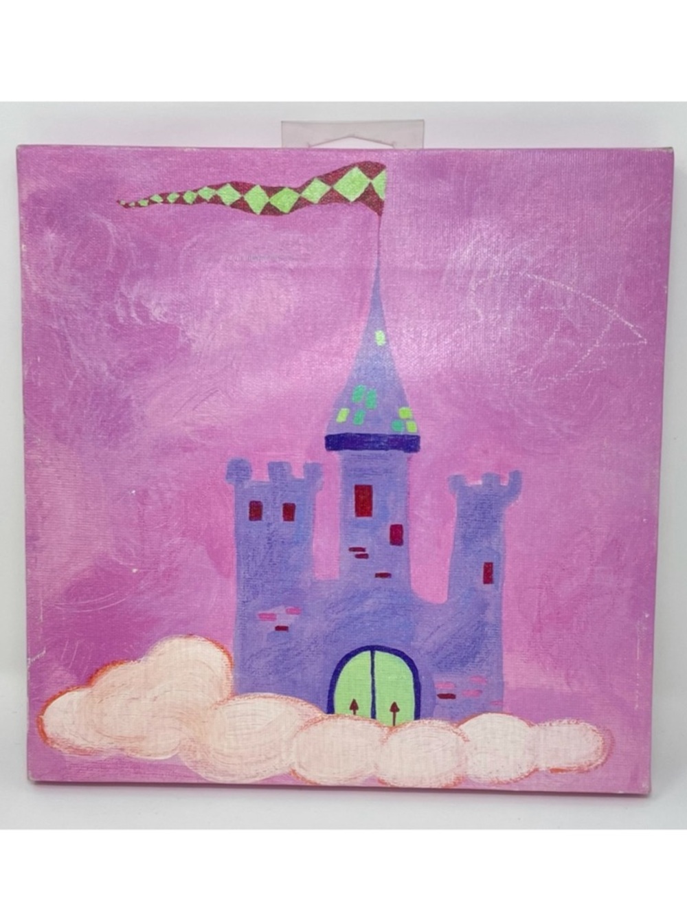 Target Fairy Princess Castle Clouds Canvas Art Wall Decor Pink Purple